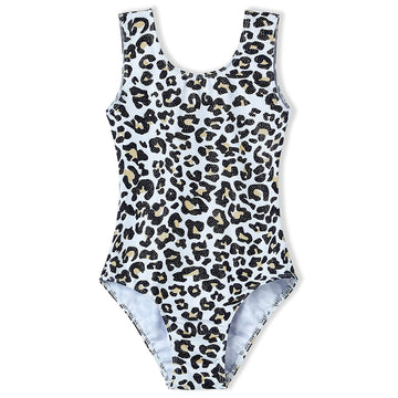 Black Leopard Dots Gymnastics Leotard